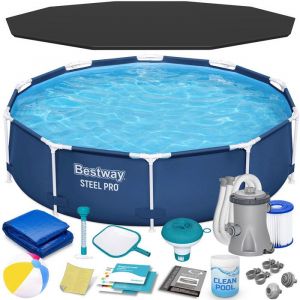 Piscine de jardin tubulaire - BESTWAY - 305x76 cm - Capacit&eacute; 4678 litres - Pompe de filtration incluse - PVC &agrave; 3 couches