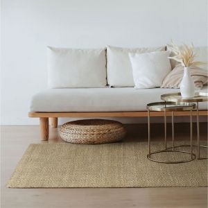 Tapis de Jute Alcazar Hamid 100% Fibre de Jute Naturelle Moquette Douce Tiss&eacute; &agrave; la Main Salon Chambre 170 x 120 cm