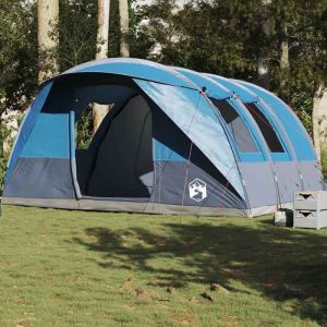 Tente de camping tunnel - vidaXL - 5 personnes - Imperm&eacute;able - 486x320x210 cm - 2 chambres - 1 porte - 4 fen&ecirc;tres