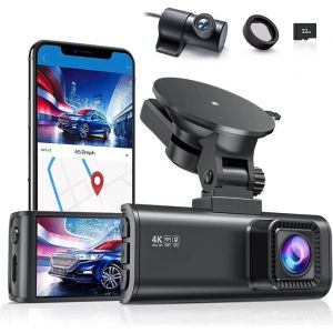 REDTIGER Dashcam Voiture F7NP 4K/2.5K Avant Arri&egrave;re WiFi GPS Vision Nocturne &Eacute;cran 3.16&rsquo;&rsquo; IPS Parking 24H