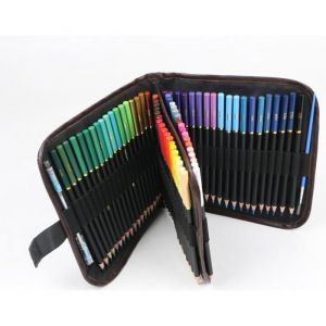 Set de 72 crayons de couleur professionnels avec étui zippé crayons souples de haute qualité pour adultes et enfants YYV