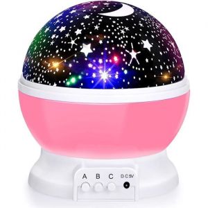 Lampe Videoprojecteur Veilleuse Lumière Enfant Etoile Projection Rotation Lampe Projecteur Lumière Plafond LED Veilleuse Cadeau