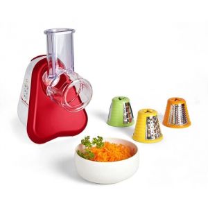 Découpe légumes électrique - Moulinex - Fresh Express - 3 en 1 - Rouge rubis - Fabriqué en France