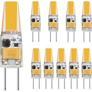 G4 LED Ampoule 3W DC/AC 12V Equivalent 30W Ampoule &agrave; Halog&egrave;ne Blanc Chaud 3000K - 10 packs