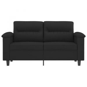 Sofa droit fixe - Clic Clac Canapé à 2 places - NEUF - Noir 120 cm Tissu microfibre CA9333502