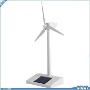 Moulin &agrave; Vent &agrave; &eacute;nergie Solaire - V GEBY - Mini Jouet P&eacute;dagogique et D&eacute;coratif - Blanc
