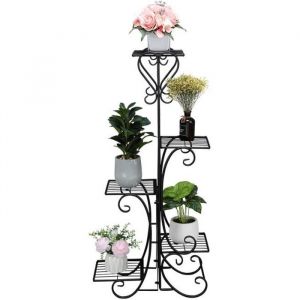 &Eacute;tag&egrave;re Plante Int&eacute;rieure Porte Plantes Fer Forg&eacute; Ext&eacute;rieur Int&eacute;rieur de 5 Niveaux Support Pot de Fleurs Int&eacute;rieur Id&eacute;al