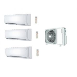 Climatisation tri split ATLANTIC 62 KW réversible + trois unités intérieures DOJO 2000w