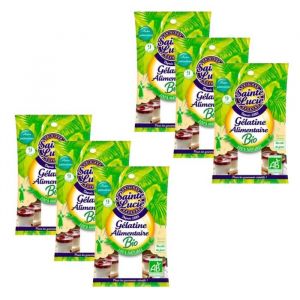 Sainte Lucie - Lot 6x G&eacute;latine alimentaire BIO - Sainte Lucie - sachet 11g