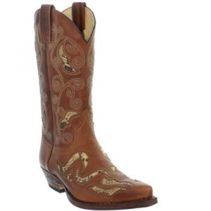 Santiag Hommes Sendra en cuir ref 21549 Tan