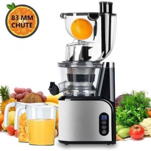 Aobosi Extracteur de Jus Vertical Slow Juicer 80mm Large Bouche Extracteur de Jus Presse à Froid Machine Quiet Nutritif Jus de Fruit