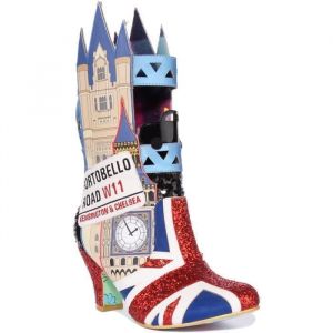Irregular Choice Great Day Out Bottes Big Ben exclusives London pour femmes en noir rouge (Noir Rouge 42)