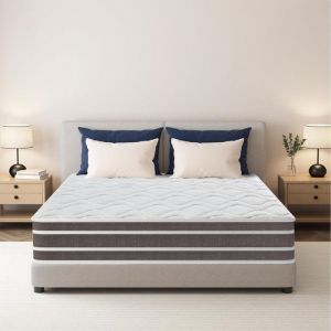 Matelas hybride 140x190 cm &eacute;paisseur 28 cm ressorts ensach&eacute;s mousse &agrave; m&eacute;moire de forme antibact&eacute;rien soutien parfait，durable