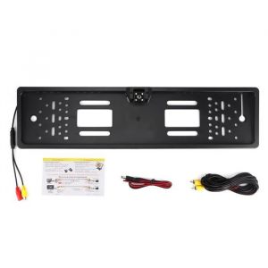 OMABETA Caméra de plaque dimmatriculation Cadre de plaque dimmatriculation européenne caméra de recul LED auto radar