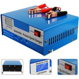 Chargeur de batterie - EINNENFFER - 12V/24V - D&eacute;marreur intelligent - 10A - Universel