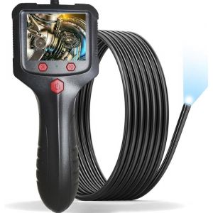 Endoscope Industriel Caméra Endoscopique 8mm Caméra dinspection Endoscope Canalisation 1080P HDCâble Semi-Rigide(5M)