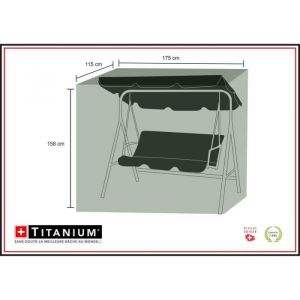Housse de protection pour balancelle de jardin - Thermacell - 175x115x158cm - Noir - Indéchirable