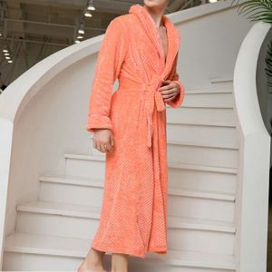 Peignoir Homme Eponge avec Capuche Coton Velours Chaud- Robe de Chambre Homme Peignoir de Bain Homme Eponge Ultra Doux- Orange M