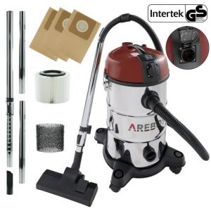 AREBOS Aspirateur Industriel  Aspirateur Eau et Poussière  Aspirateur Sec et Humide  5en1  1300W  30L  Acier Inoxydable