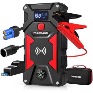 Booster Batterie 6000A 26800Mah Jump Starter(JusquÀ Tout Le EssenceMoteur Gazole 100L)Avec Port De Charge UsbLumière