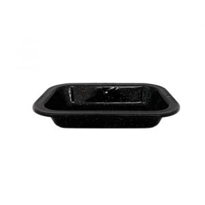 Graniteware - Plat à four rectangulaire en acier émaillé - Noir
