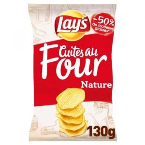 LAYS - Chips Nature Cuites Au Four 130G - Lot De 4