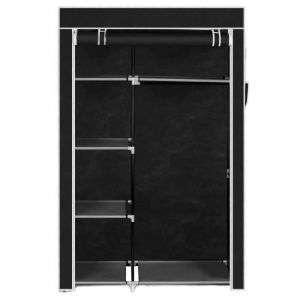 Penderie souple Armoire de Rangement en Tissu Non-tissé - 104.5*45.5*158cm -Noir