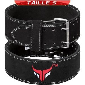 Ceinture de musculation à Double Ardillon -  Mytra Fusion - Haltérophilie - Soutien Lombaire - Noir - S
