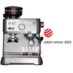 Machine a Caf&eacute; - Machine &agrave; Espresso et Cappuccino - Moulin &agrave; caf&eacute; ZERO STATIC&trade; int&eacute;gr&eacute; - Argent - Grind & Infuse Perfetta 1019