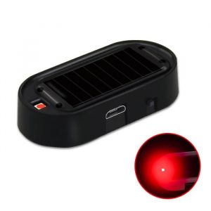 Faux Feu De Sécurité Led  nergie Solaire Pour Voiture Fausse Alarme Factice Avertissement Sans Fil Antivol Lampe D3 Red Light 03