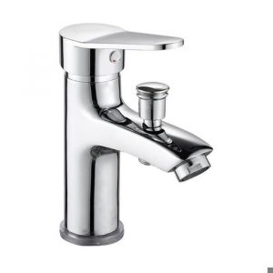 Mitigeur Bains/Douche - YNKKVRE - Monotrou Chrom&eacute; - Cuivre - Argent - Mural