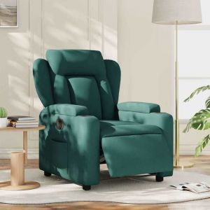 BEWI&reg;Fauteuil inclinable - Fauteuil R&eacute;glable/Fauteuil de relax - 1 personne - &eacute;lectrique Vert fonc&eacute; Tissu &FR75819