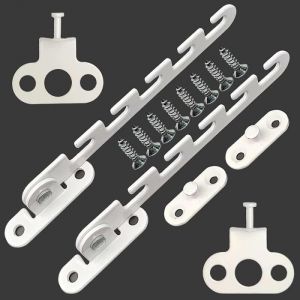 2Pcs Entrebailleur FenetreEntrebailleur Fenetre Pvc Sans PercerEntrebâilleur De Fenêtre à BattantPour Ajuster lAngle dOuverture