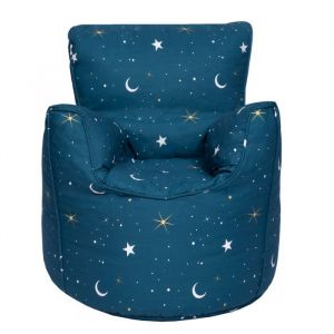 Loft 25 Fauteuil Pouf de jeu pour le enfants - Pouf chaise Imprimé pour le enfants - Pouf poire pour salon - Clair de lune