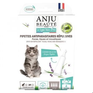 Pipettes Antiparasitaires R&eacute;pulsives Bio Chat Anju - ANJU BEAUT&Eacute;