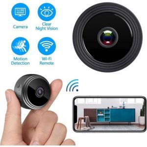 Mini Cam&eacute;ra Espion cach&eacute;e sans Fil WiFi 1080PVision Nocturne Cam&eacute;scope Secret Micro Cam&eacute;scope distance surveillance