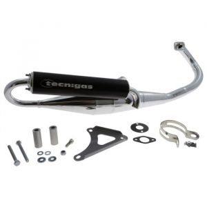 Pot déchappement TECNIGAS Next-R chromé pour APRILIA Di Tech 50cc Scarabeo Sport City One SR Scooter