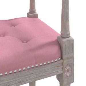 Black Friday Banc salon - JILL - Banquette/Coffre - Rose 110x40x70 cm - Velours BB96
