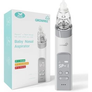 Mouche bébé électrique Aspirateur nasal bébé  Mouche bébé avec 3 niveaux daspiration Lumière et Musique apaisante Affichage
