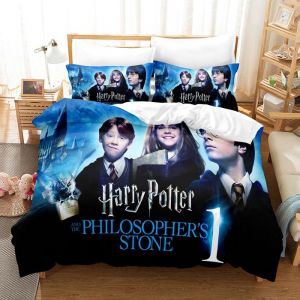 3 Pi&egrave;ces Housse de Couette Housse de Couette 150x200cm +2 Taies doreiller 65x65cm en Microfibre Super Douce Anim&eacute; 2