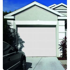 GM Portes - Porte de Garage LINE Sectionnelle Premontée Moteur: Somfy 600 RTS  200cm X 240cm  Blanc