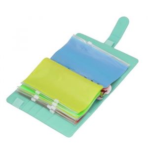 Hililand classeur dépargne Classeur de trésorerie en cuir PU A6 6 trous pré-perforés classeur de budget étanche de taille