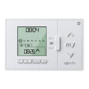 Horloge commande SOMFY CHRONIS IO - Blanc - Intérieur - Contemporain