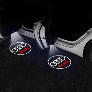 Audi-2pcs - Projecteur de porte de voiture sans fil lampe de logo lumi&egrave;res de bienvenue Audi S Line S4 S