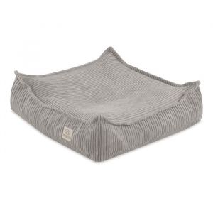 Coussin de Sol Pouf pour B&eacute;b&eacute; Enfants pour la Chambre dEnfant MISIOO Velours C&ocirc;tel&eacute; Beige 60x60x20 cm