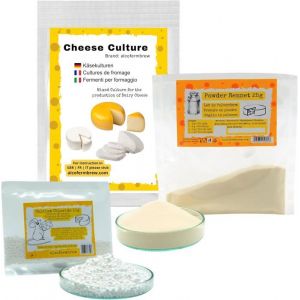 Présure Poudre 25g + Ferment Fromage + Chlorure de calcium 10g - Fabrication du fromage