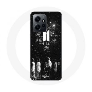 Coque - BTS - Xiaomi Redmi Note 12 4G - Souple - Noir - Membres BTS