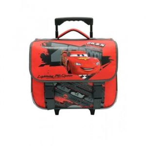 Cartable Trolley - CARS - 38x14x33 cm - Rouge et noir - Pour garçon - Avec hand spinner offert