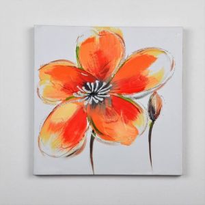 Tableau d&eacute;co Fleurs  140 -  Toile peinte &agrave; la main  -  30 x 30 x 25 cm