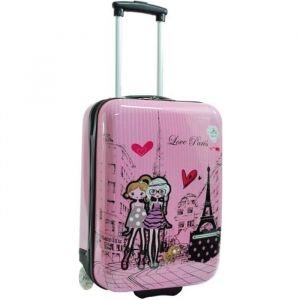 Valise filles rose Snowball coque rigide